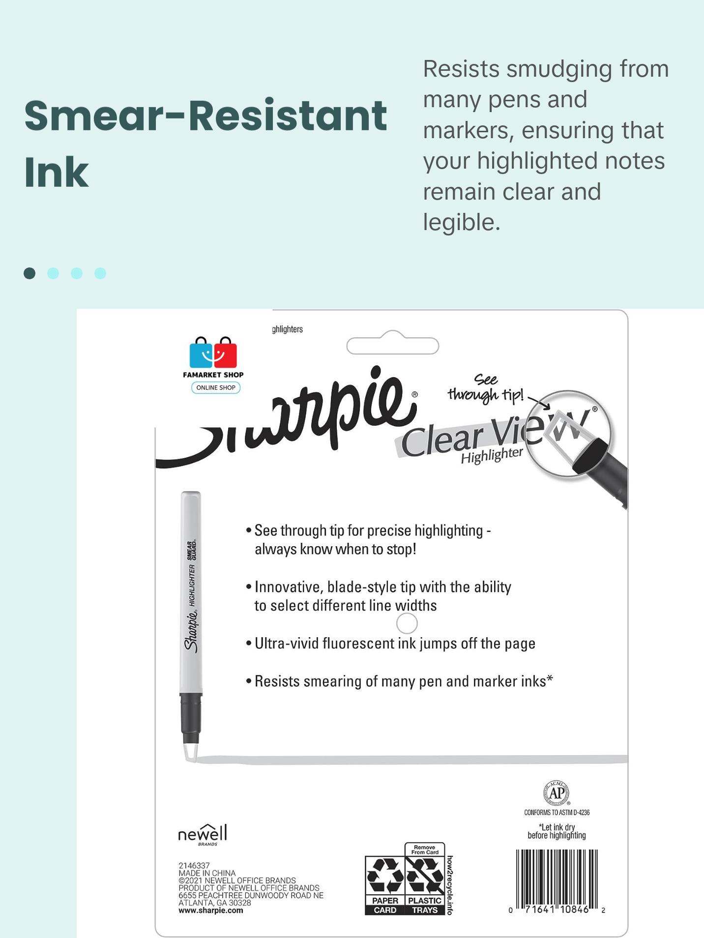 Clear View Highlighter Sticks, Chisel Tip, Assorted Fluorescent, 8 Count No Brand