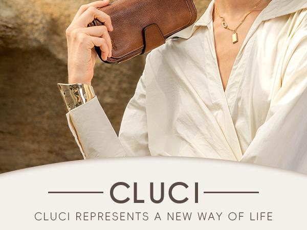 CLUCI TikTokShopSpringGlowUp Women and Men Wallet Leather RFID Blocking Designer Trifold Card Holder Ladies Clutch with ID Window RFID Credit Cute Gift for Men