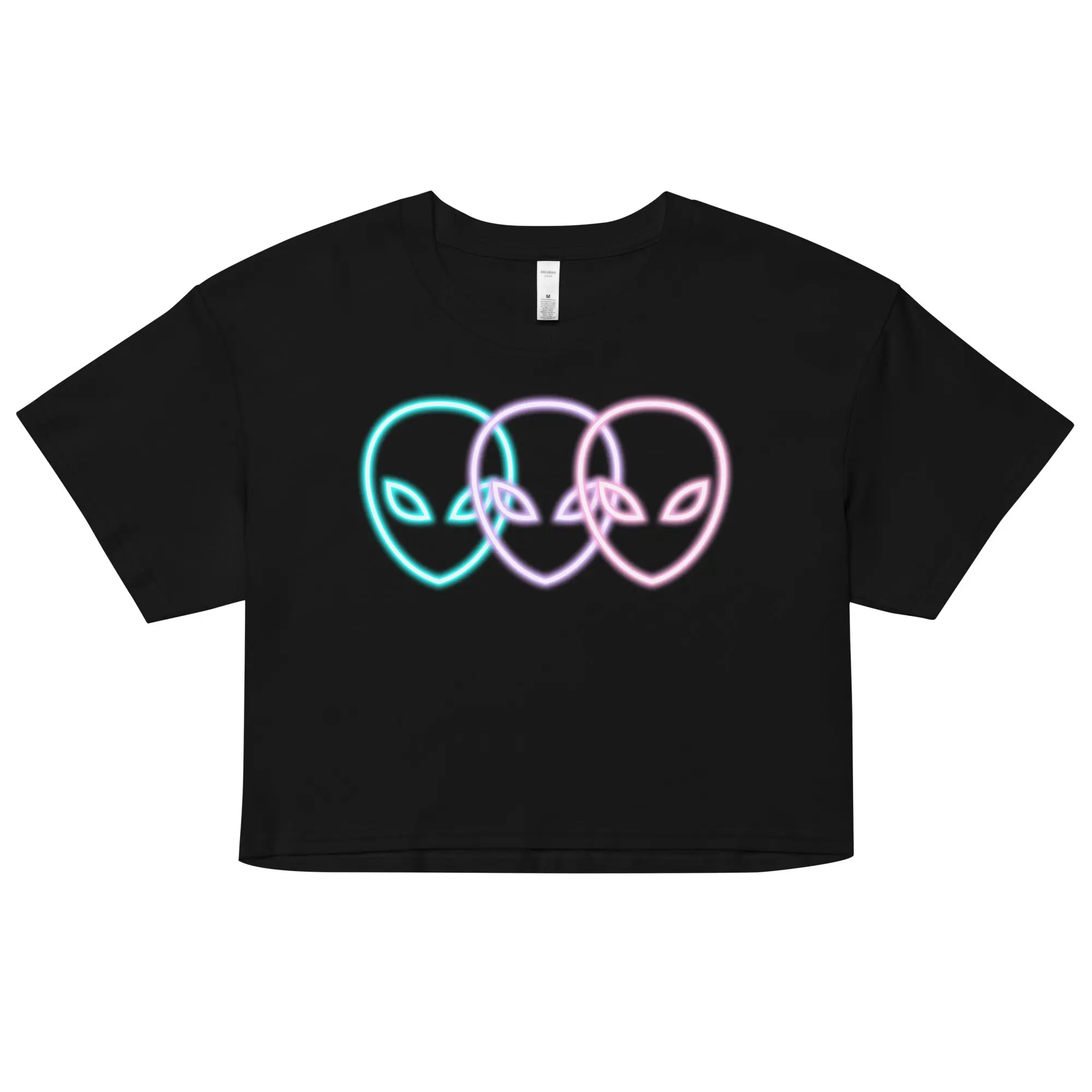 3 Neon Aliens Crop Top