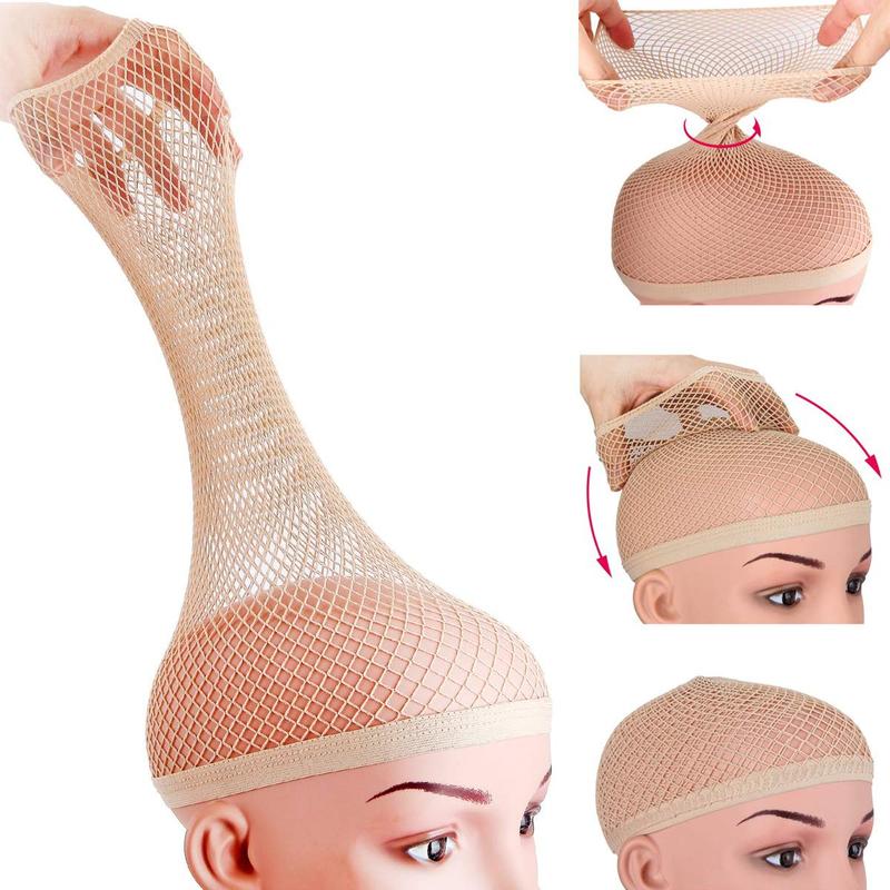 Wig Caps,Women's Wig Headgear,Wig Headgear,Wig elastic headband，Wiggery,Wig Sheath,No Braiding Needed Wig Caps for Wig Beginner, Wig Net for Long Hair, Hair Net for Halloween Cosplay, Natural Nude