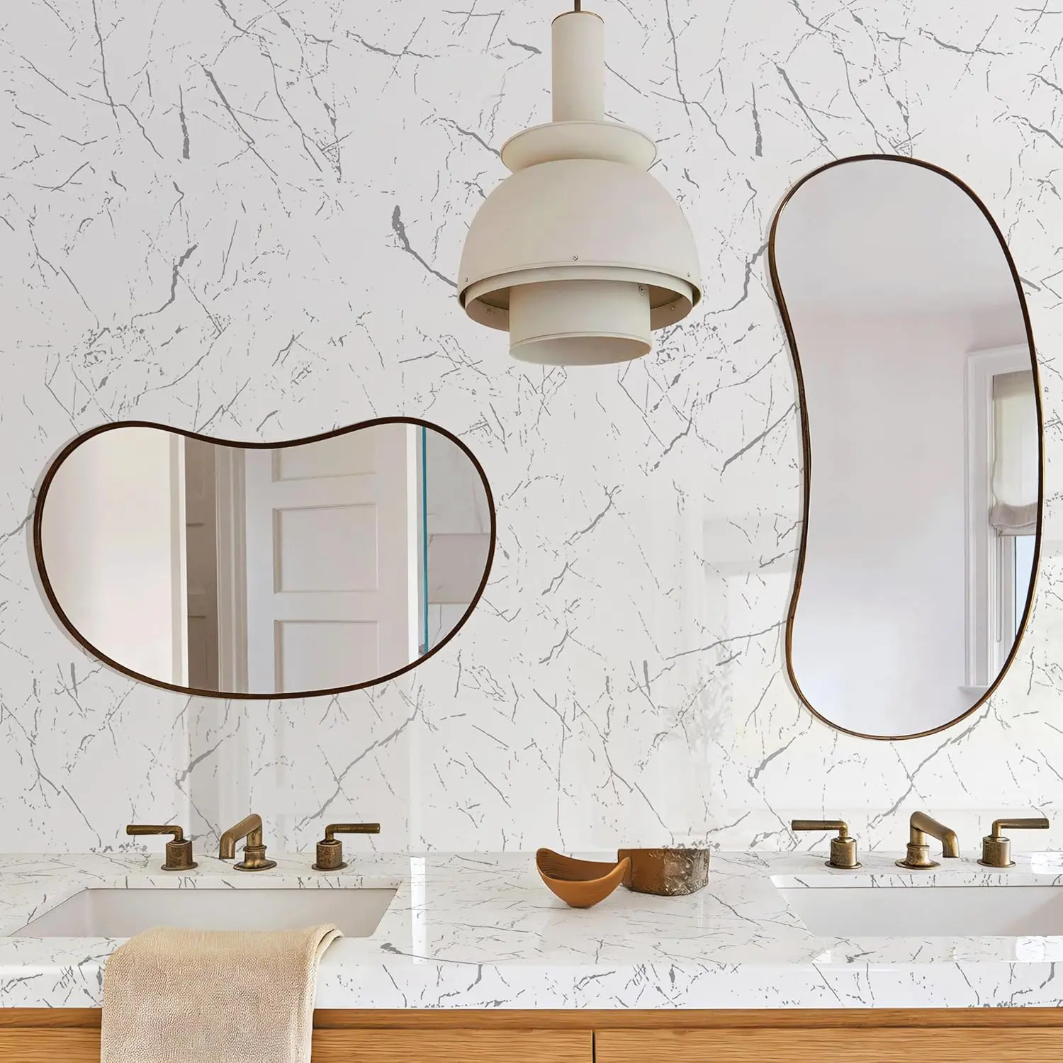 Rugreat Glossy Marble Contact Paper Peel and Stick Marble Wallpaper Modern Granite Contact Paper for Cabinet Self Adhesive Removable Countertop Wallpaper for Kitchen Waterpoof Gray/White 78.8in15.7in