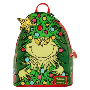 Loungefly Dr. Seuss How the Grinch Stole Christmas! Tree Light Up Plush Mini Backpack