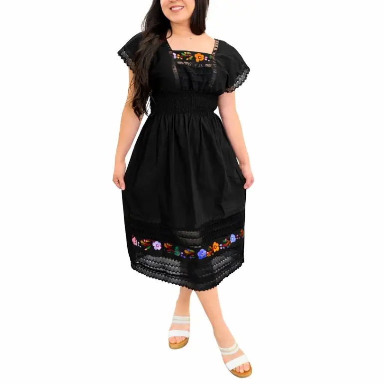 green emerald velvet dress Tamara Mexican Dress main image 0
