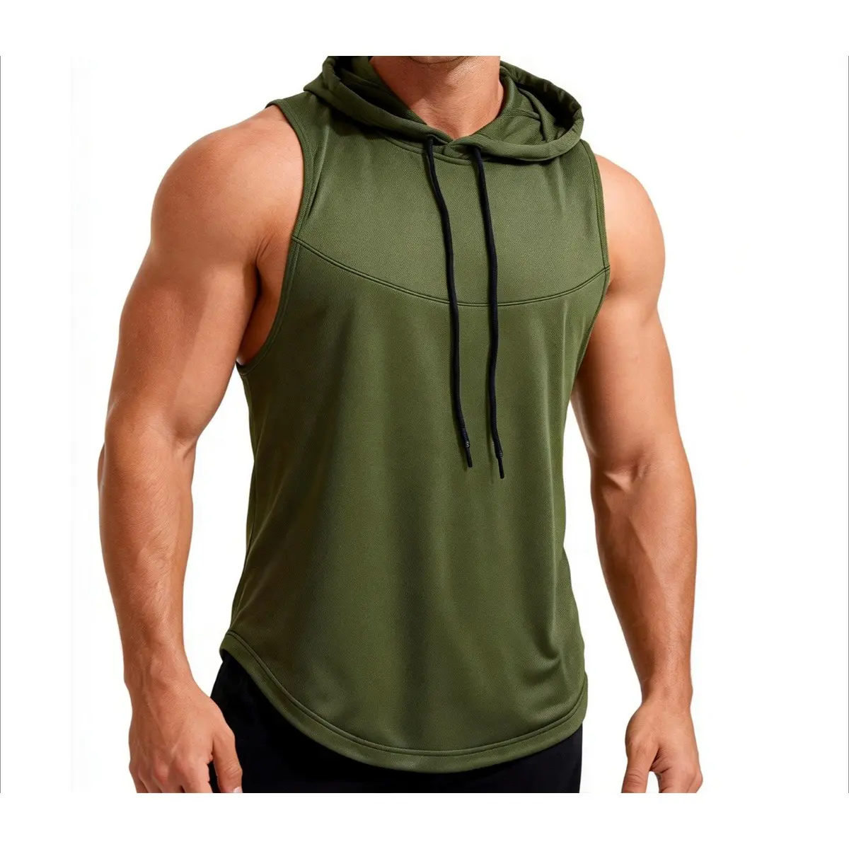 Sleeveless hoodies, gym muscle cutoff shirts, workouts, summer bodybuilding, running, boxing jars with hoods and pockets