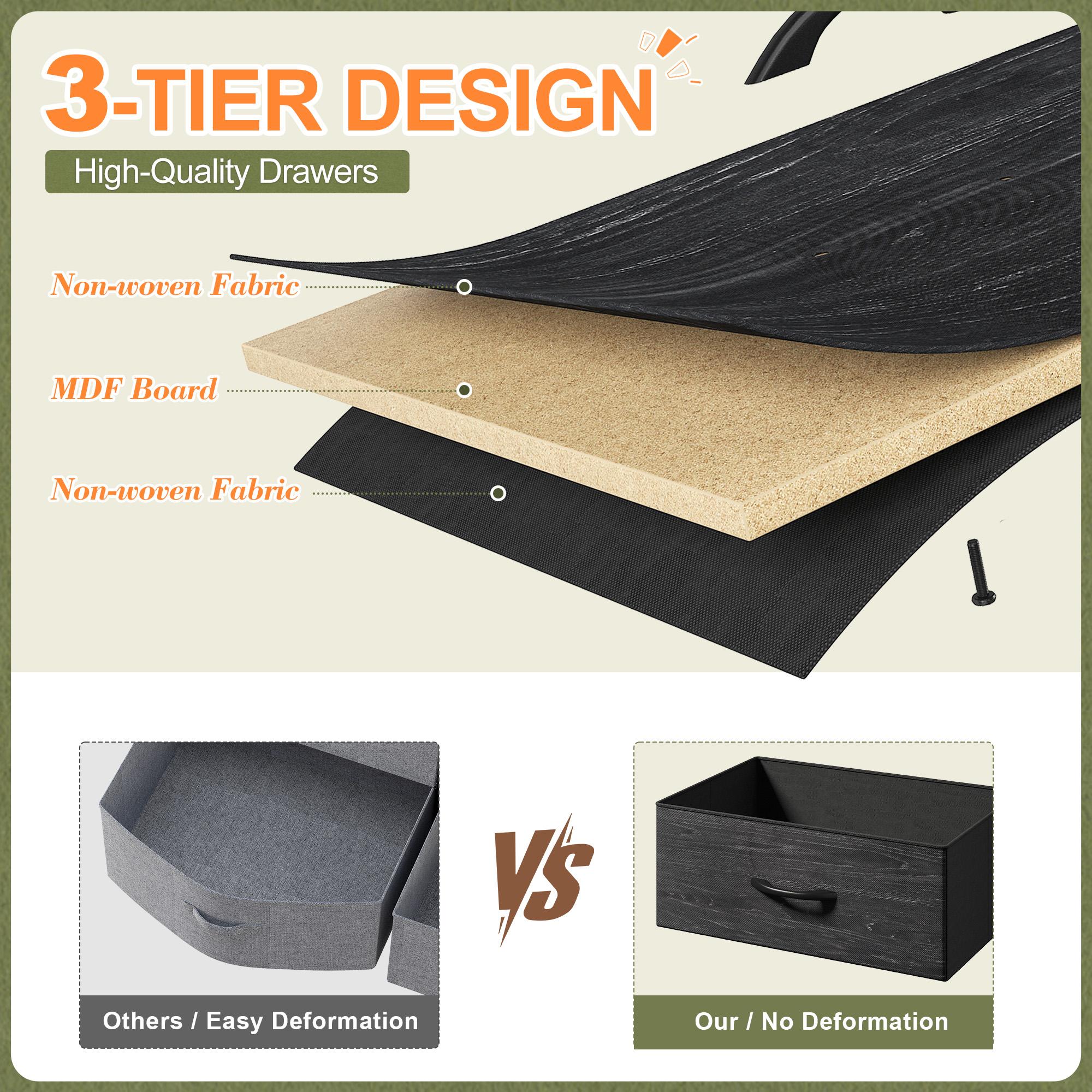 【Jumpstar Sale】Raybee 11 Drawer Smart LED Dresser, with Charging Station, Power Outlets, LED Lights & Shelves, Modern Storage Cabinet for Bedroom/Hallway, TV Stand for 32-55 inch TVs, Easy 10-min Assembly, Includes 4 Hooks