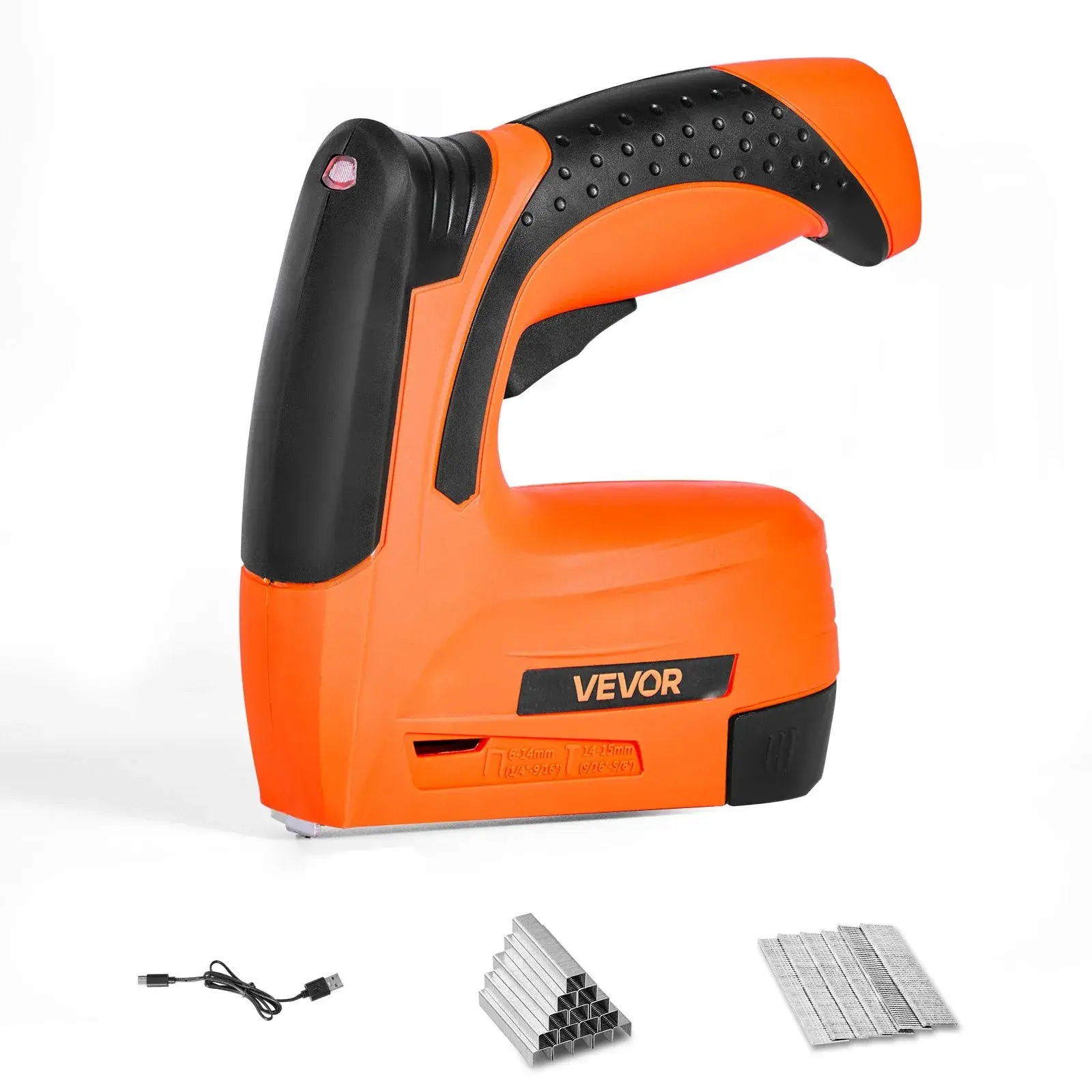 【Summerfinds】VEVOR Cordless Brad Nailer,2-in-1 Nail Gun Staple Gun18 Gauge 5/8 inchBattery Poweredwith 1000 Pcs Staples and 1000 Pcs NailsNon-Slip Rubber Gripfor WoodworkingCarpentry and DIY Projects