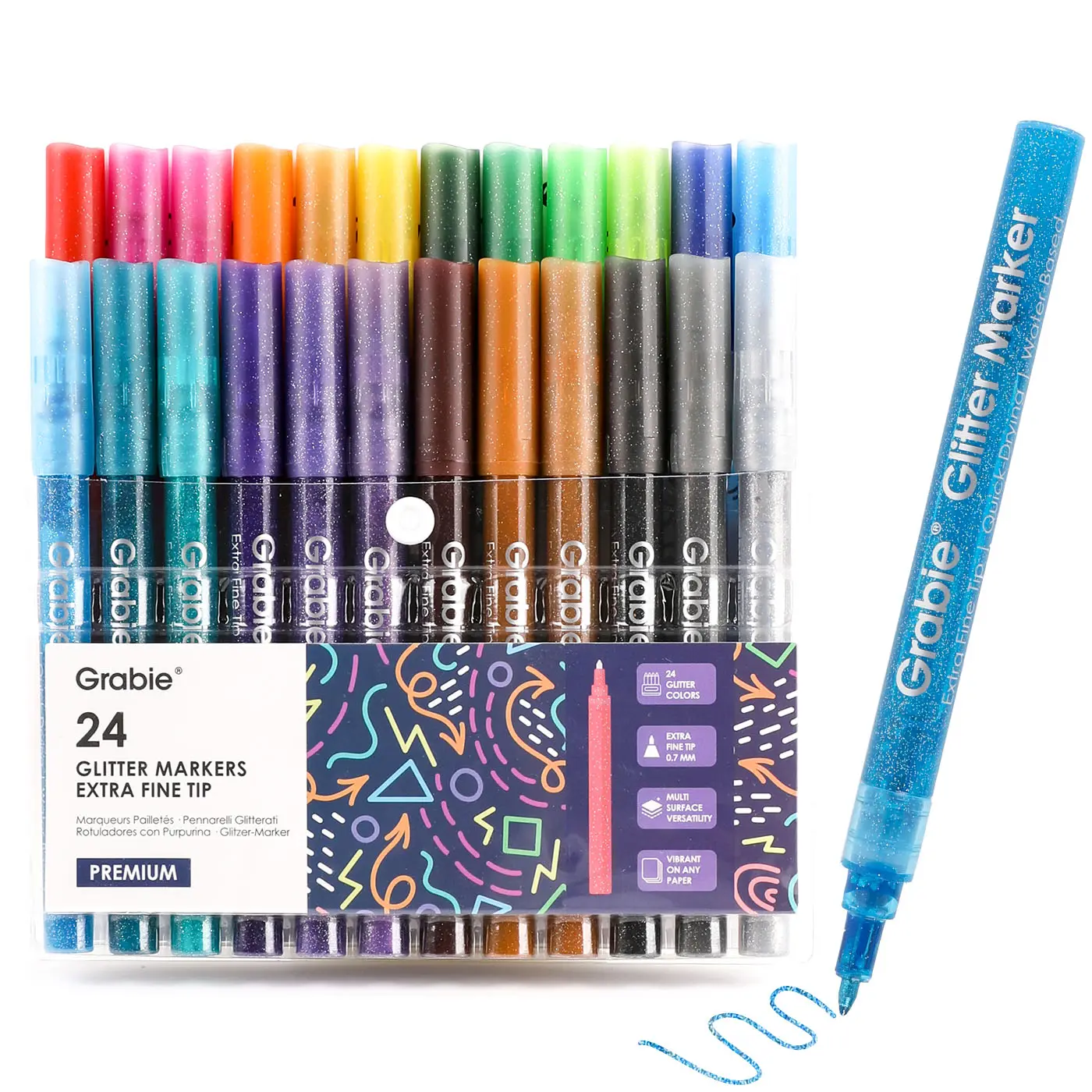 [Flash Sale] Grabie Extra Fine Tip Iridescent Glitter Acrylic Paint Marker Set Of 24, Back to School, Class Reward Gift Idea