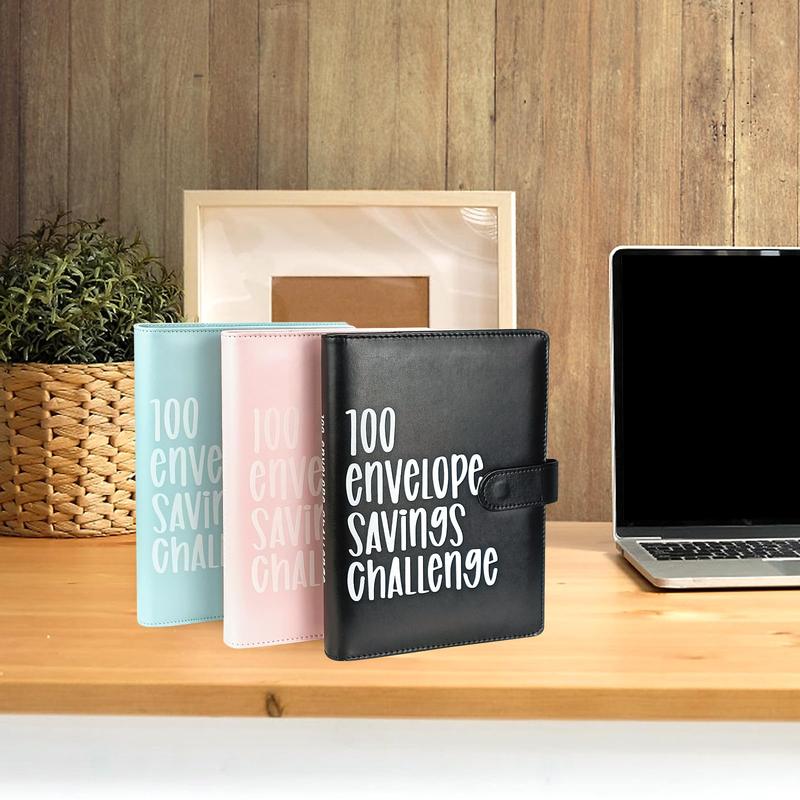 CLOUDSEA 100 Envelope Savings Challenge Binder A5 Size with Cute Stickers & Cash Envelopes for 100 Day Savings $5,050 Budgeting Planner Finance Checklist Organizer
