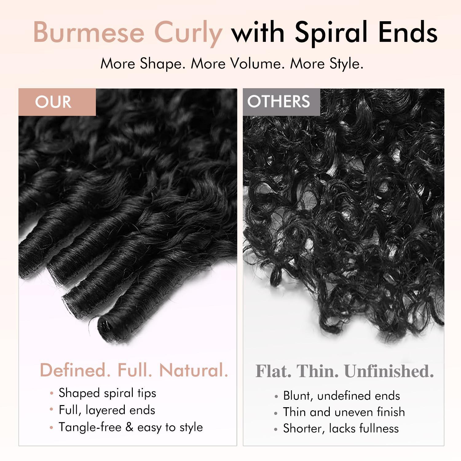 [Glueless] STERLY Burmese Curly Wig Natural Black Deep Wave 200% Density 99J Burgundy 7x6 Glueless Body Wave Wig with Drawstring Burmese Curly One-Step Glueless Wig 100% Human Hair Wig Natural Color Kinky Curly Ready to Wear Wig