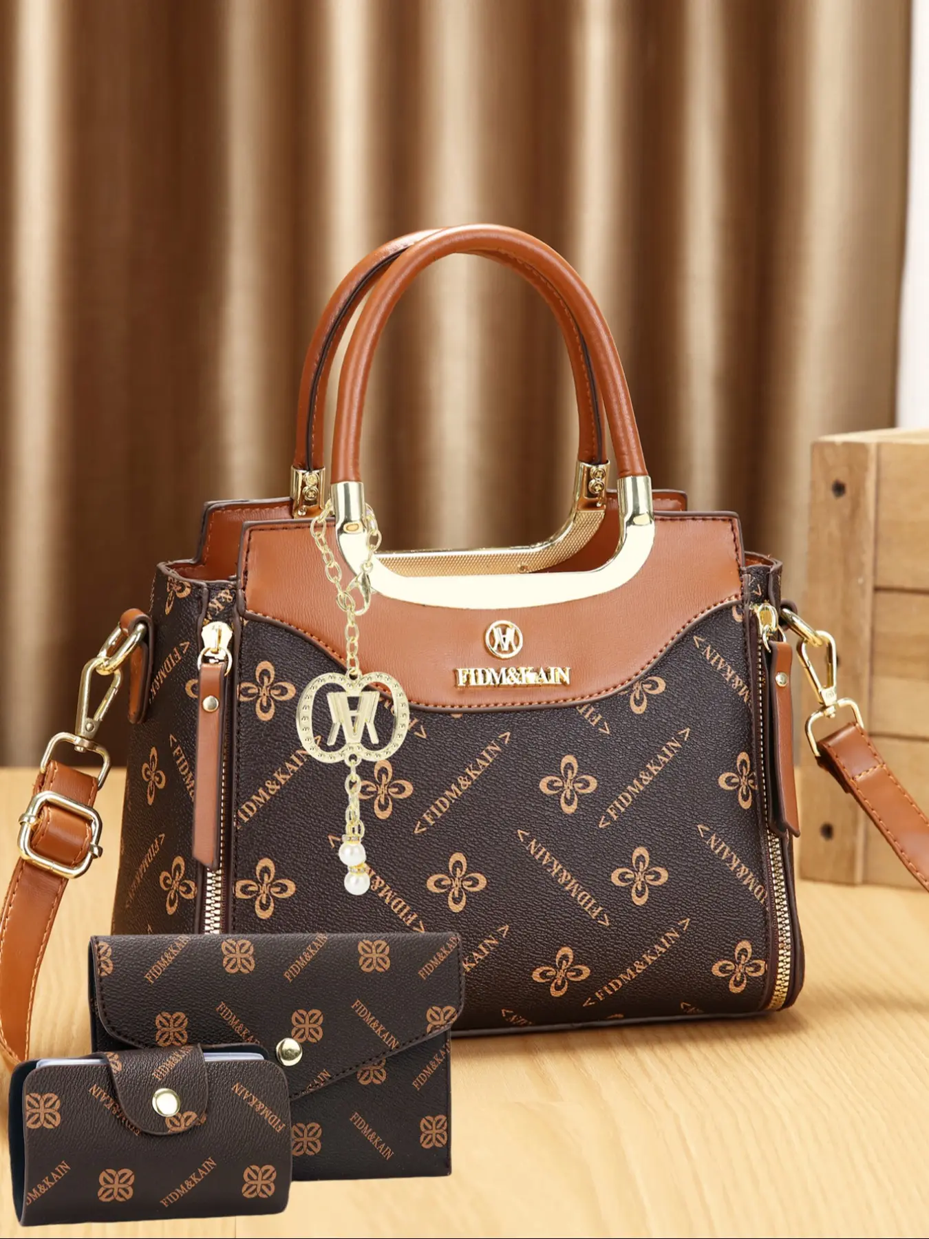 Trendy Women's Three-Piece Bag Set, Casual Style Shoulder & Crossbody Bags, All-Season Fashion Handbags, Versatile Printed Design