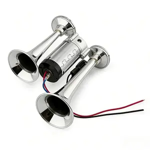 On sale Dual Tube Metal Horn with Relay Air Horn, Designed for All 12V Vehicles, Including RVs, SUVs, Motorcycles, Off-Road Vehicles, Boats, Electric Cars, Sedans, Trucks and Modified Vehicles, No Battery Required