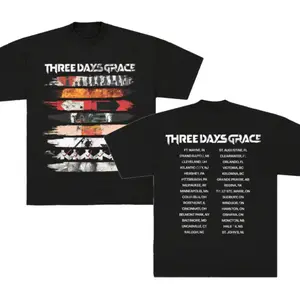 Three Days Grace Tour 2026 T-Shirts – Double Sided Rock Band Concert Graphic Tee for Alternative Metal Fans, shirts men, shirts women.