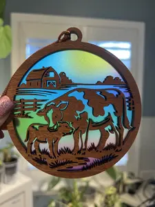 Cows Suncatcher for Sunny Window Cows Suncatcher for Sunny Window
