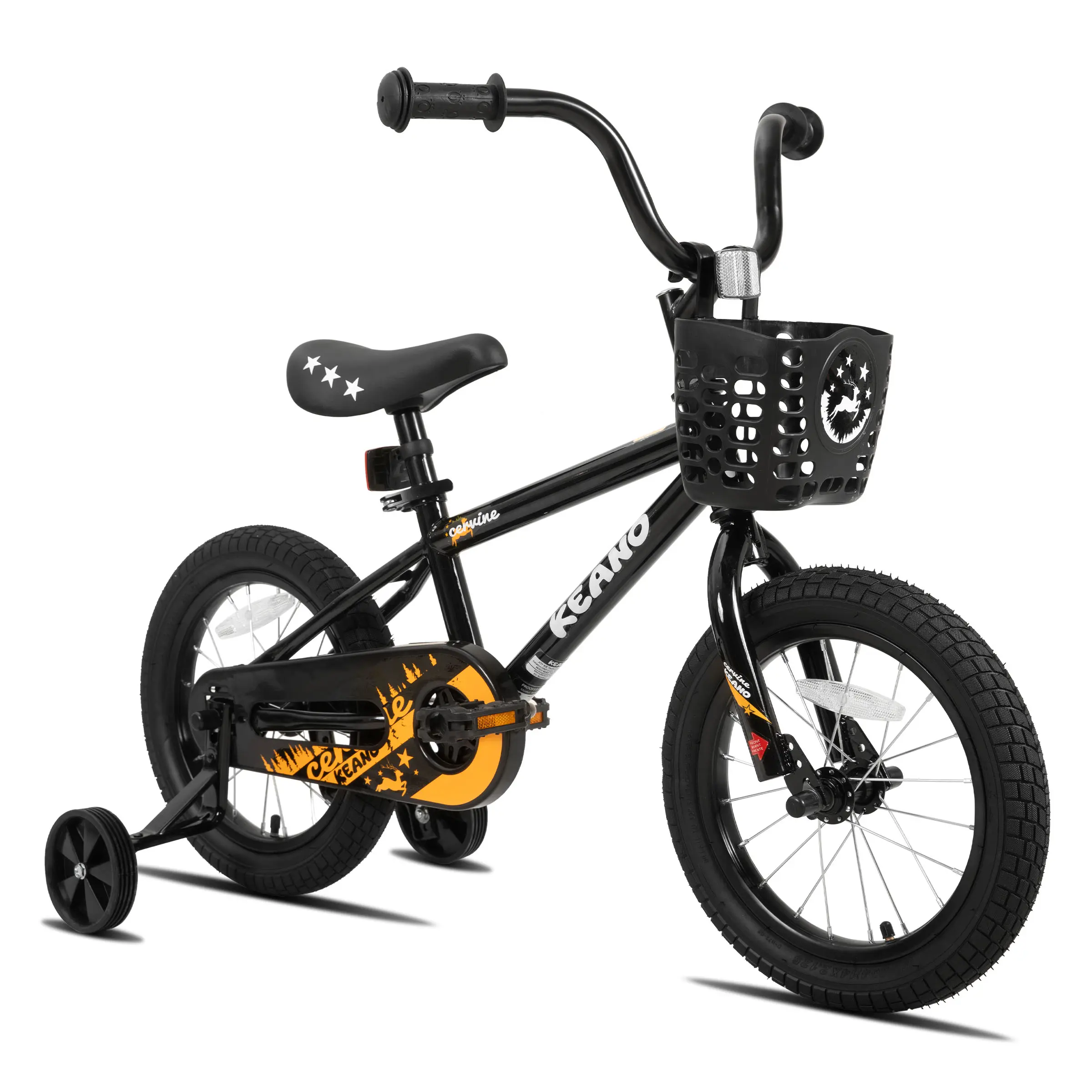 KEANO Cervine 14 16 20 Inch Kids Bike for Boys Girls Ages 3-10 Years, 16 Inch Toddler BMX Bikes with Training Wheels and Basket,