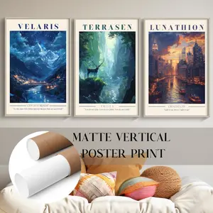 Throne of Glass Printed Poster Acotar Printed Poster Crescent City Poster, UNFRAMED Wall Art, Terrasen Lunation Velaris, Book Nook Corner
