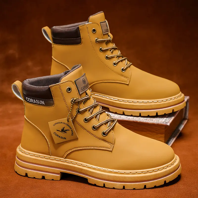 Men's Outdoor Low Top Training Hiking Boots PU Upper PVC Sole Casual Comfortable Trekking Shoes for Hiking Camping Travel