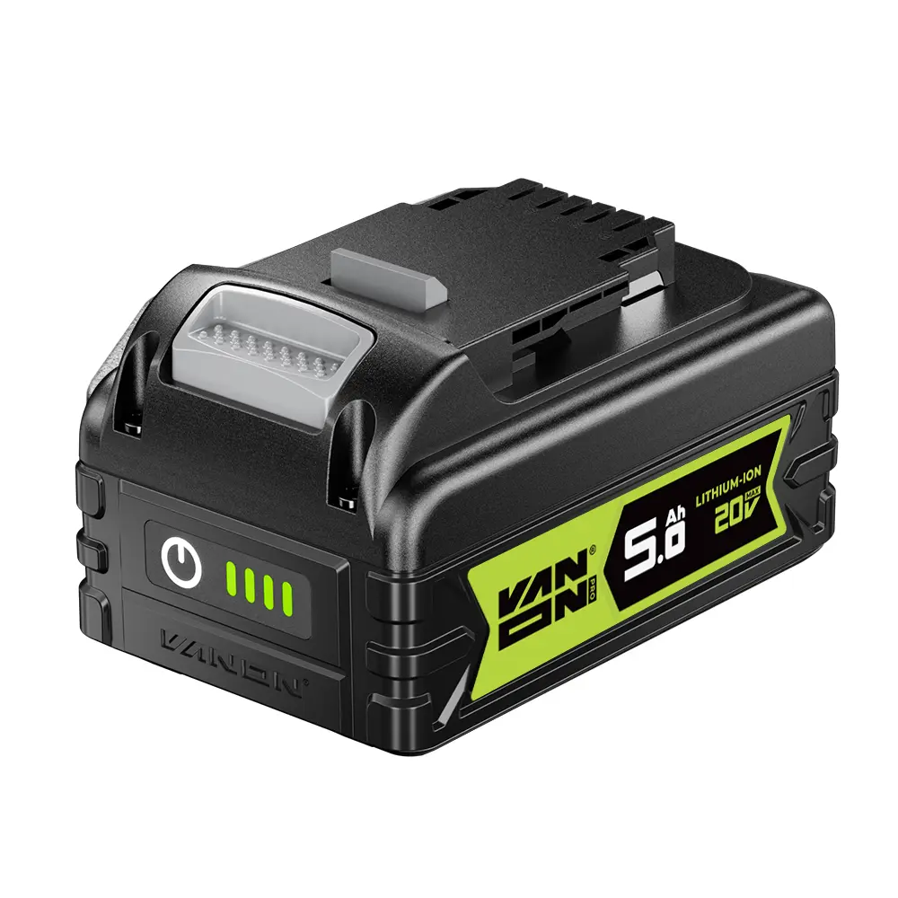 VANON PRO 20V Max 5Ah Compact Li-ion Batteries for Power Tools - Certified 18650 Cells, No Memory Effect, Easy Battery Level Check, Reliable Runtime, Stable Output, Compatible with DeWalt DCB200 Cordless Models for Demanding Jobs