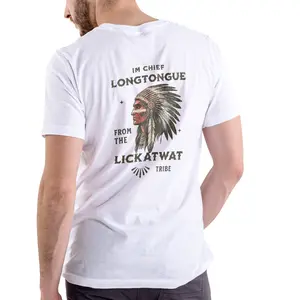 TLXT I'M CHIEF LONGTONGUE FROM THE LICKATWAT TRIBE Funny T shirt Unisex Cotton