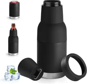 Can Cooler, Insulated Can Cooler Cup, 3-in-1 Beer Keeper Bottle, 12oz Slim Can Beer Bottle Insulators Holder, Insulated Can Cooler for Cans & Beer Bottle