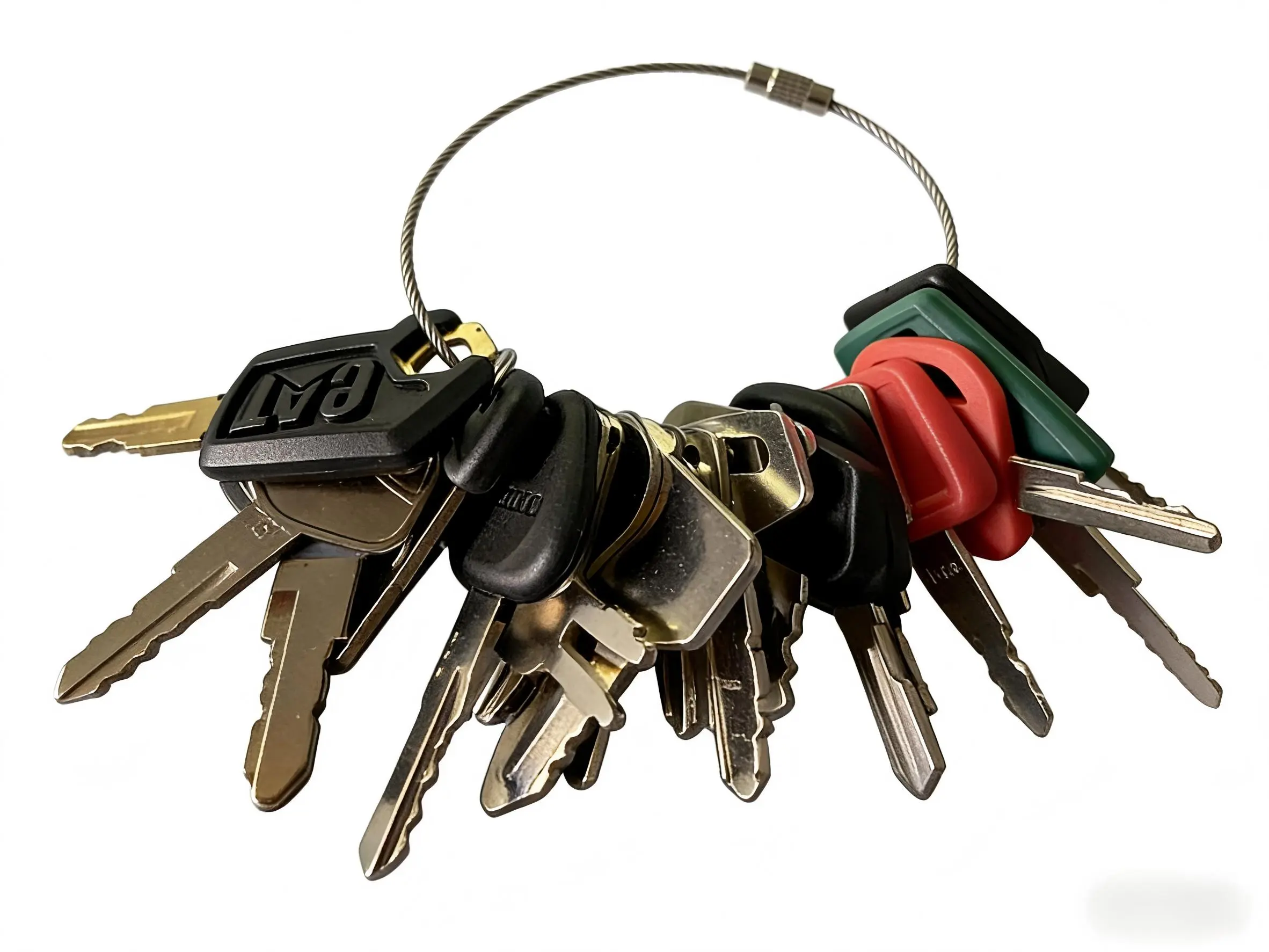21-Piece Heavy Equipment Key Set for Caterpillar Komatsu Kubota Volvo Yanmar John Deere Terex Takeuchi Hyster JCB Bobcat D250JDR truck accessories Essential Tool for Construction Machinery Operators caterpillar truck key, 21 Keys Cover Most Fleets, All-In