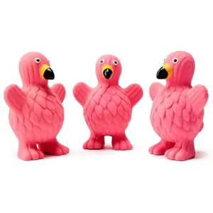 Squeaky Dog Toys for Medium Dogs, Soft Latex Squeaky Dog Ball, Cute Funny Squeak Flamingo Pet Toys
