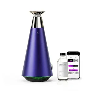 AROMASOUL Waterless Scent Diffuser Starter Kit - 1500 Sq Ft Coverage, Alloy Atomization System,Mood Light,Smart Rechargeable Hotel Scent Diffuser, Including 120ml Essential Oil, for Home,Large Room,Spa,Blurple