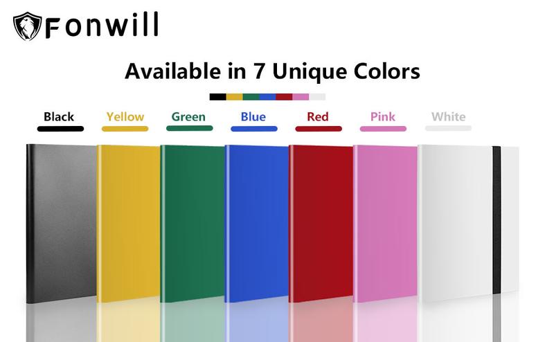 Cards 9 Pocket Strap Binder 360 Side Loading Pockets for Soccer Basketball Sports Hockey Cards Archival Safe Acid Free Trading Card Album 20 Pages Side Loading