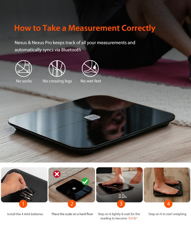iHealth Nexus Smart Scale Bluetooth Body Weight & Composition Monitor Bathroom Scale Body Fat Muscle Analyzer for BMI Compatible with iOS Android