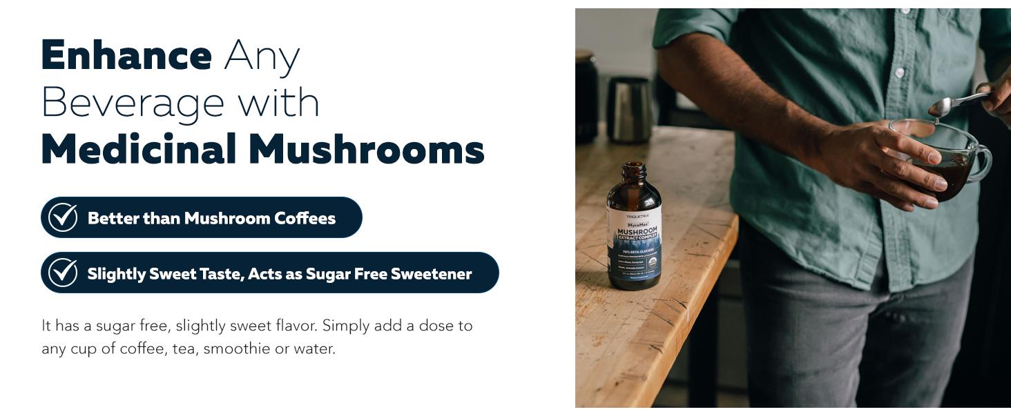 MycoMax Mushroom Complex - 70% Beta Glucans Healthcare Tea