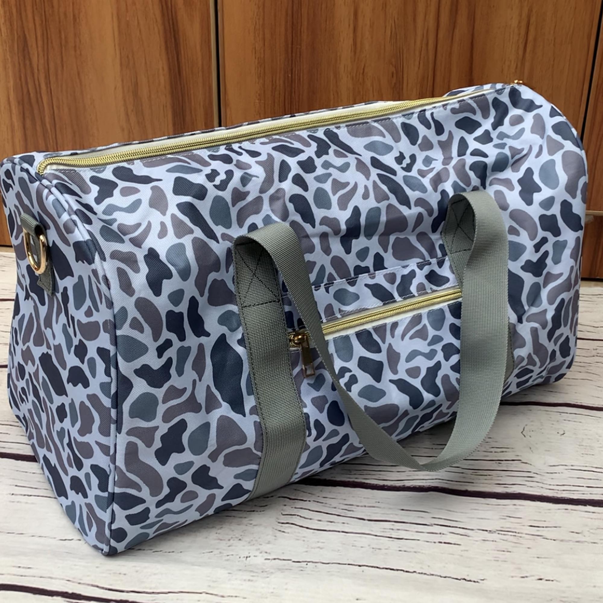 Camouflage print sports duffel bag adult travel bags