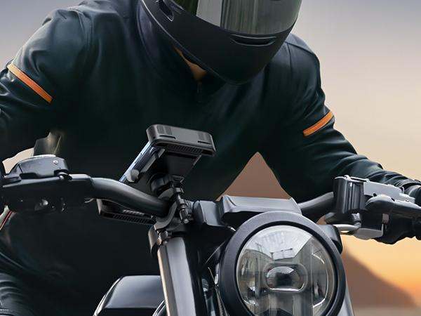 Lamicall Bike Phone Holder, Motorcycle Phone Mount - Motorcycle Handlebar Cell Phone Clamp, Scooter Phone Clip for 6" to 7" Smartphones