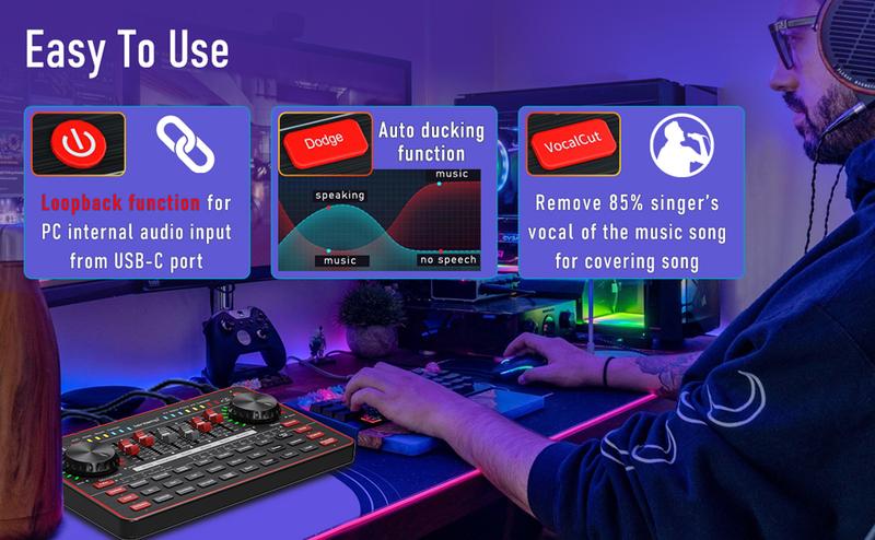 Tenlamp G3 Professional Sound Card Package, Audio Mixer Package, Tenlamp L3 Studio Microphone, Home Studio Voice Changer, YouTube, Live Streaming, Video Recording, Podcast, Broadcasting, #TikTokShopBacktoSchool