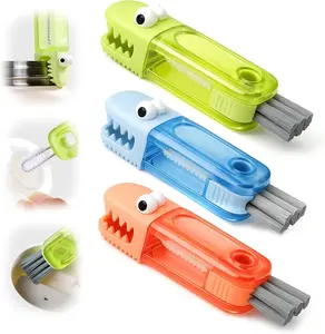 3 in 1 Cup Lid Gap Cleaning Brush Set, Multifunctional Bottle Cleaning Brush, Portable All-in-One Tool for Cups, Thermoses, Straws & Lid Crevices, Home Kitchen Crevice Cleaning Tools (Multicolored)