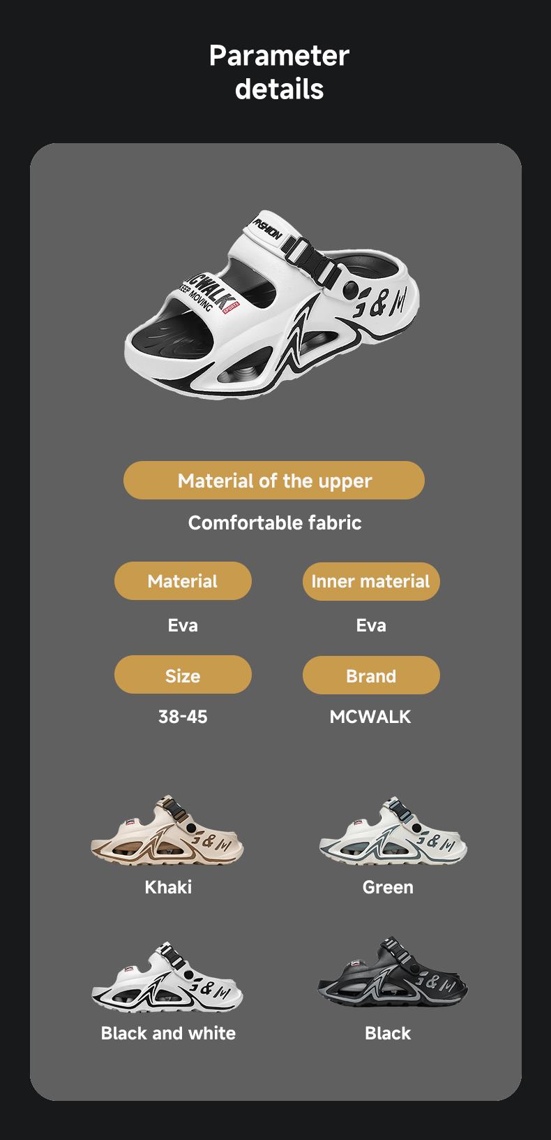 Summer Unisex Sandals wtih Arch Support FashionComfortable Lightweight Slippers Slip On Indoor andOutdoor