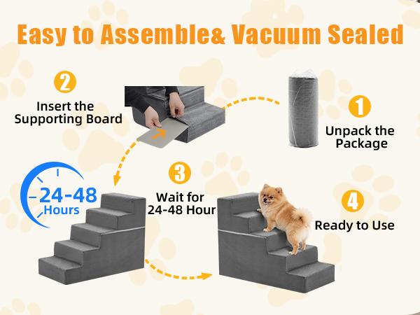 Dog Stairs Ramp for Small Dogs and Cats 5-Step Curved Pet Steps with High-Density Foam for Puppy and Older Cats Indoor Ramp Stairs for Couch High Beds Sofa Chairs Grey Dog Stairs Ramp for Small Dogs and Cats 5-Step Curved Pet Steps with High-Density Foam for Puppy and Older Cats Indoor Ramp Stairs for Couch High Beds Sofa Chairs Grey