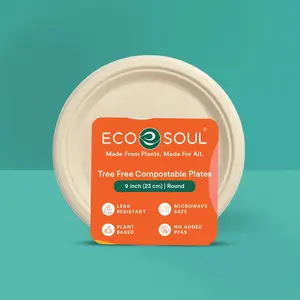 9 Inch Round Compostable Plates