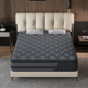 【sleep】10/12/14 Inch Twin, Full, Queen, King Mattress Memory Foam And Spring, Hybrid MattressMedium Firmness, Lumbar Support, For Home Rooms Hotels, Boxed Halloween ChristmasGift Furniture Ergonomic mattress queen size mattress b