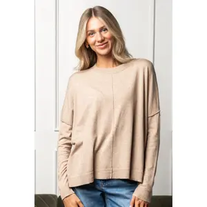 Harlow Light Knit Sweater - Boxy Fit with Drop Sleeves