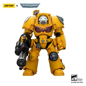 JOYTOY  Warhammer  40k  1/18  Action Figure Imperial Fists Terminator 3 with Power Fist and Assault Cannon JT03172