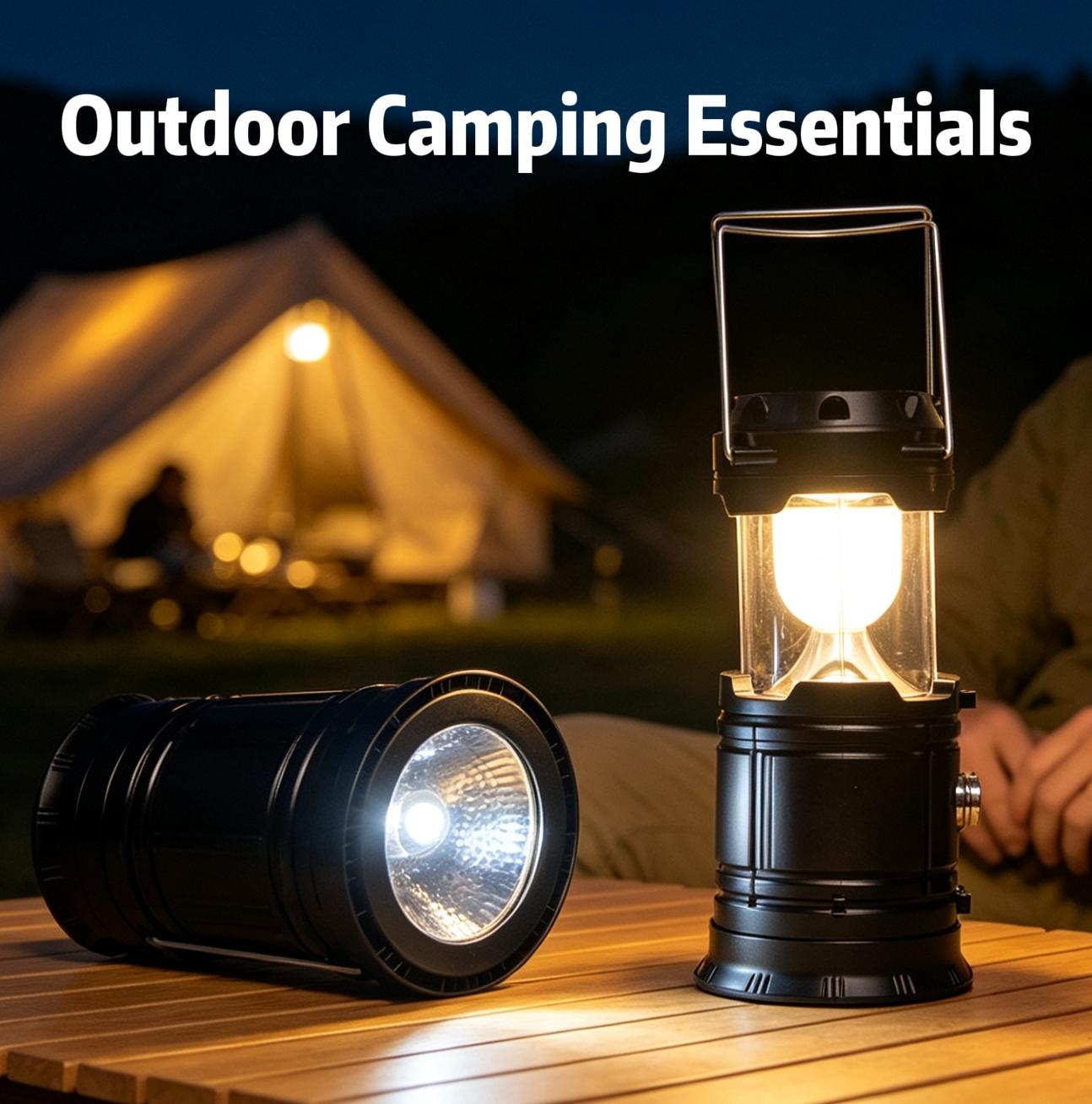 4-Piece Collapsible Portable LED Rechargeable Lanterns - Lightweight Waterproof Mini Solar Recharge Wireless Flashlight, Solar & USB Charging for Indoor/Outdoor Emergency Use, Mini Solar Lanterns sohochic