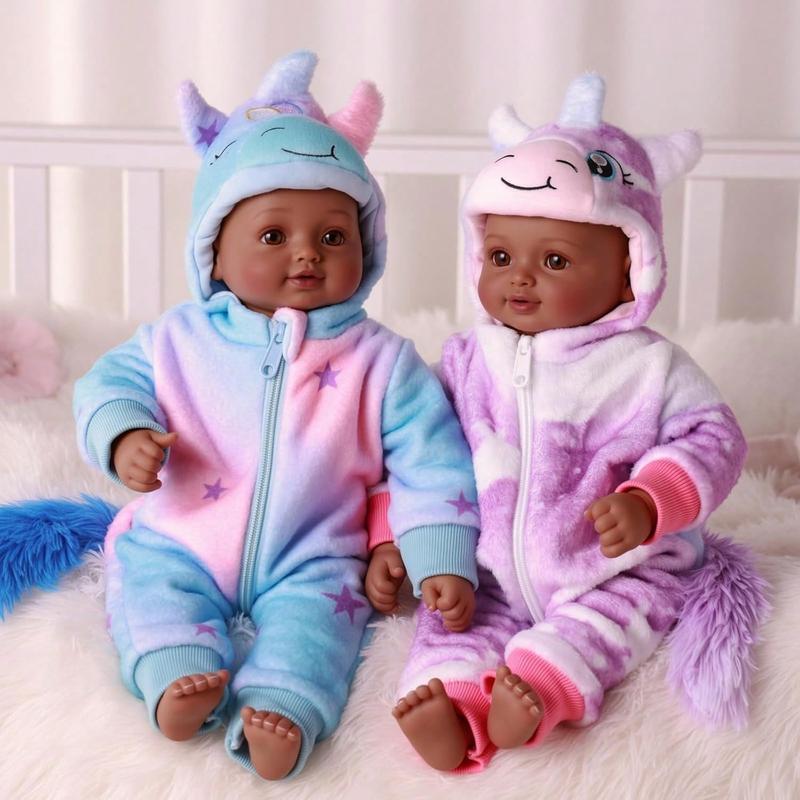 BABESIDE Lifelike Reborn Baby Dolls Twins, 17 /20 inch Soft Vinyl Limb Cloth body Dolls Realistic Newborn Real Life Baby Boy Girl Dolls with Clothes and Pacifier Toy Gift for Kids Age 3+