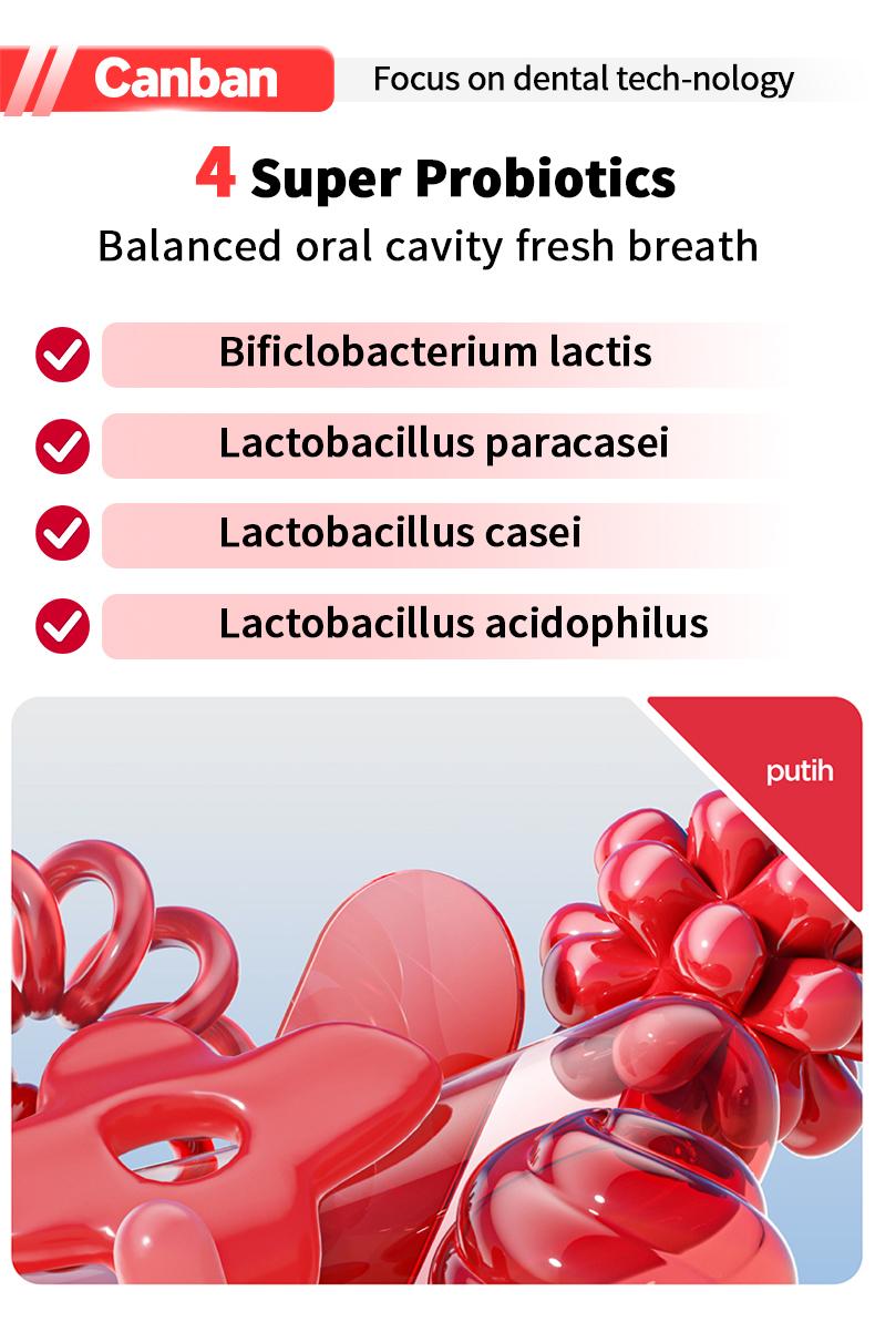 Canban SP-4 Whitening Toothpaste Set Oral Health Care Bad Breath Removal Probiotics for Healthy White Teeth