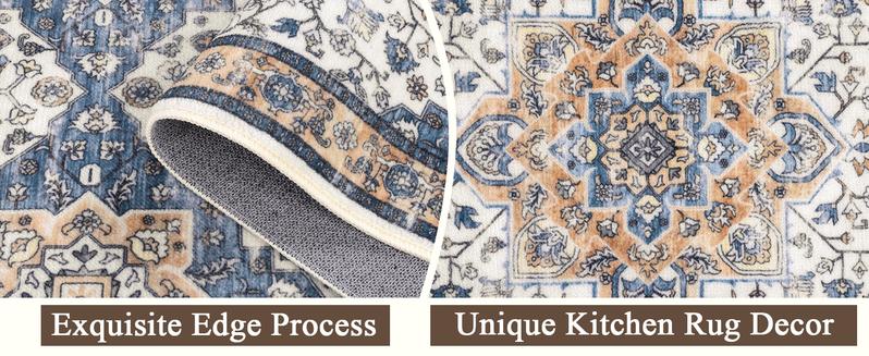 [FebruaryStockUp] HEBE Washable Farmhouse Kitchen Rugs Sets of 3 Non Slip Washable Kitchen Rugs and Mats Boho Kitchen Mats for Floor Kitchen Runner Rug Kitchen Carpet Rug Runner for Hallways Kitchen Laundry