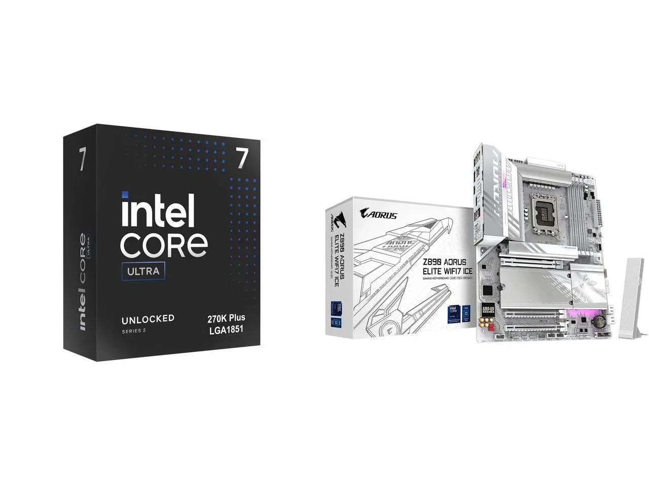 CPU Motherboard Combo -  Intel BX80768270K Bundle with  GIGABYTE Z890 AORUS ELITE WIFI7 ICE