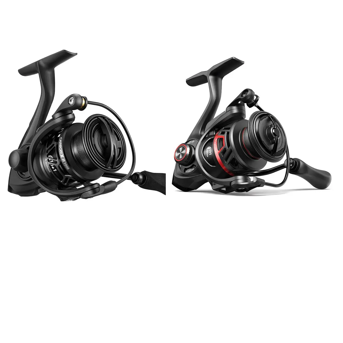 Piscifun Carbon X II & Carbon X3 Spinning Reels, 2-Pieces Bass Fishing Reel Bundle Set with Smooth Cast Performance