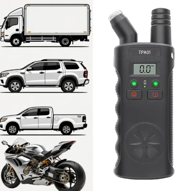 TPA01 TPMS Relearn Tool for GM, 150PSI Digital Tire Pressure Gauge, 2 in 1 Tire Pressure Monitoring Sensor Activation Tool for Buick/Chevy/Cadillac/Opel Series Vehicles, 2 Mins Quick Reset, Tire Pressure Management, Car Tools
