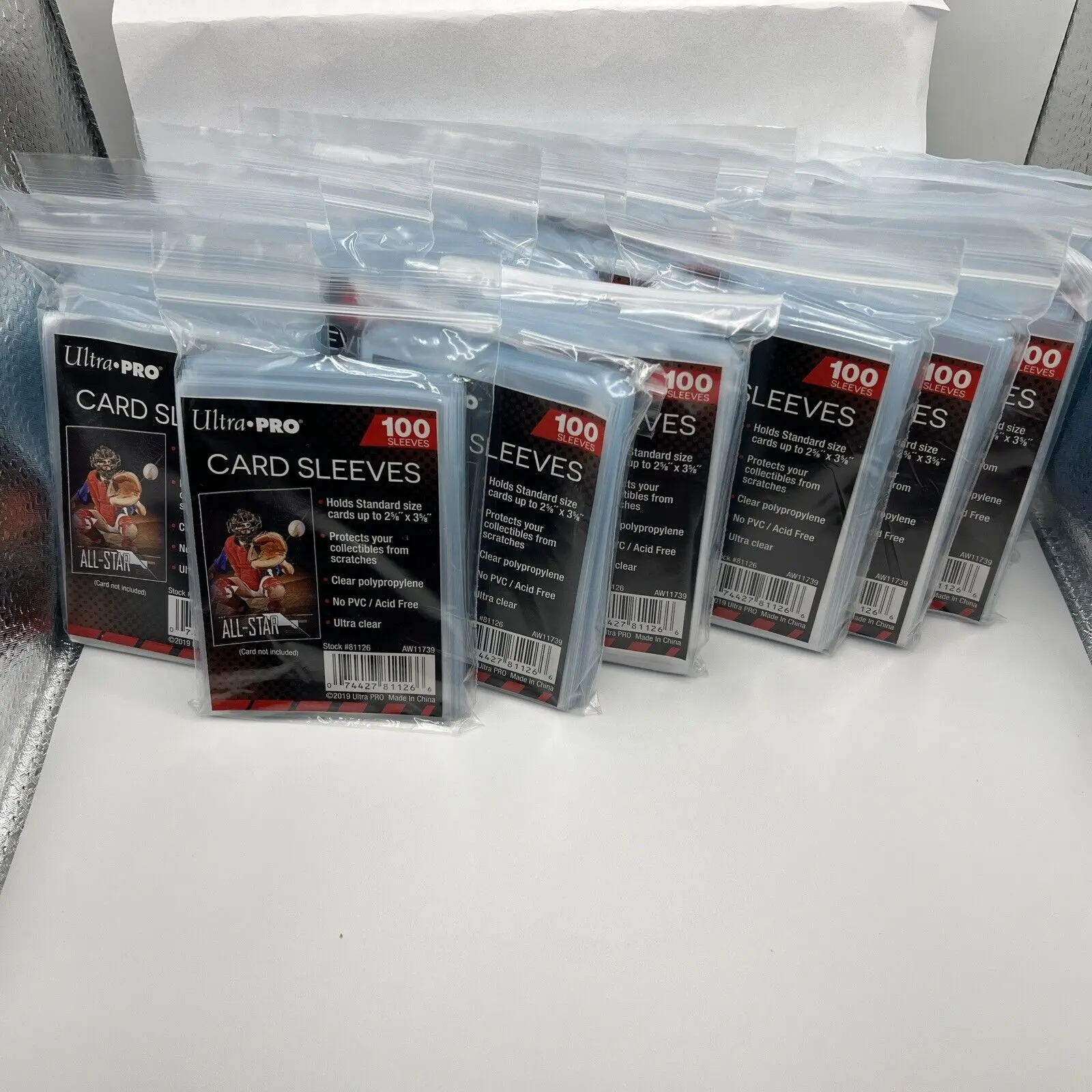 20 Pack Lot of 100 Soft Sleeves/Penny Sleeve for Baseball Cards & Other Sports Cards (Packaging May Vary) Card