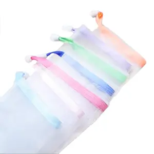 Soap Bag Soft for Shower, Soap Pouch Saver with Drawstring for Foaming and Drying,Hangable (10pcs mesh soap bag)