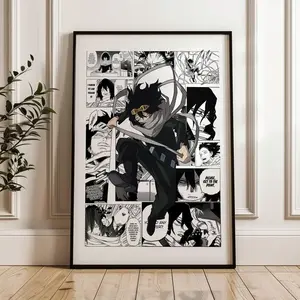 Shota Aizawa Eraser Head Manga Panels Poster | My Hero Academia Wall Art