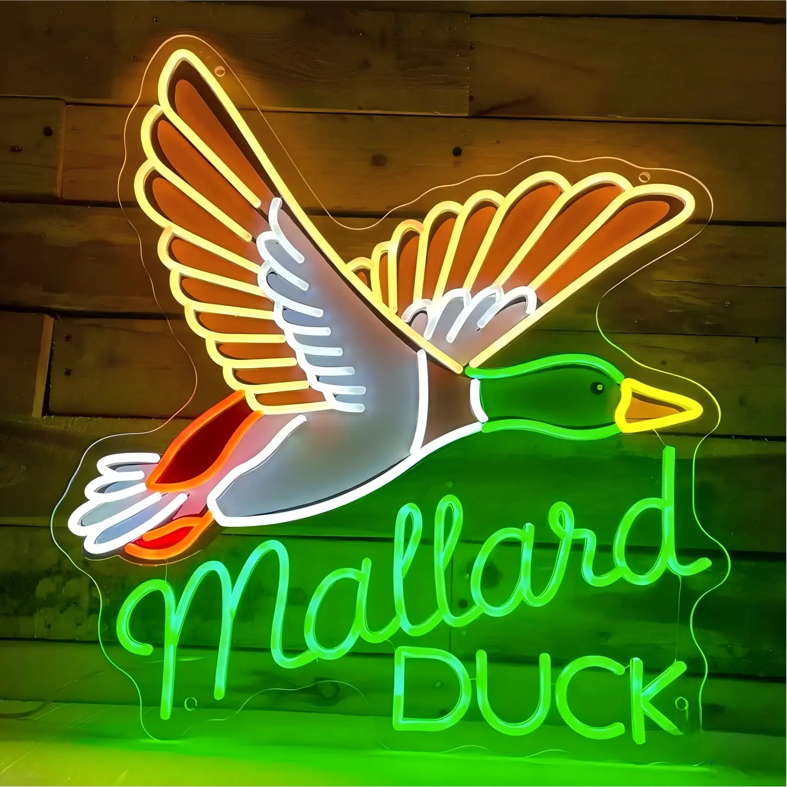 Mallard Duck Neon Light, Mallard Duck Led Light, Duck Led Sign, Duck Neon Sign, Animal Wall Art, Custom Hunter Name Sign, Flying Duck Neon summerwins